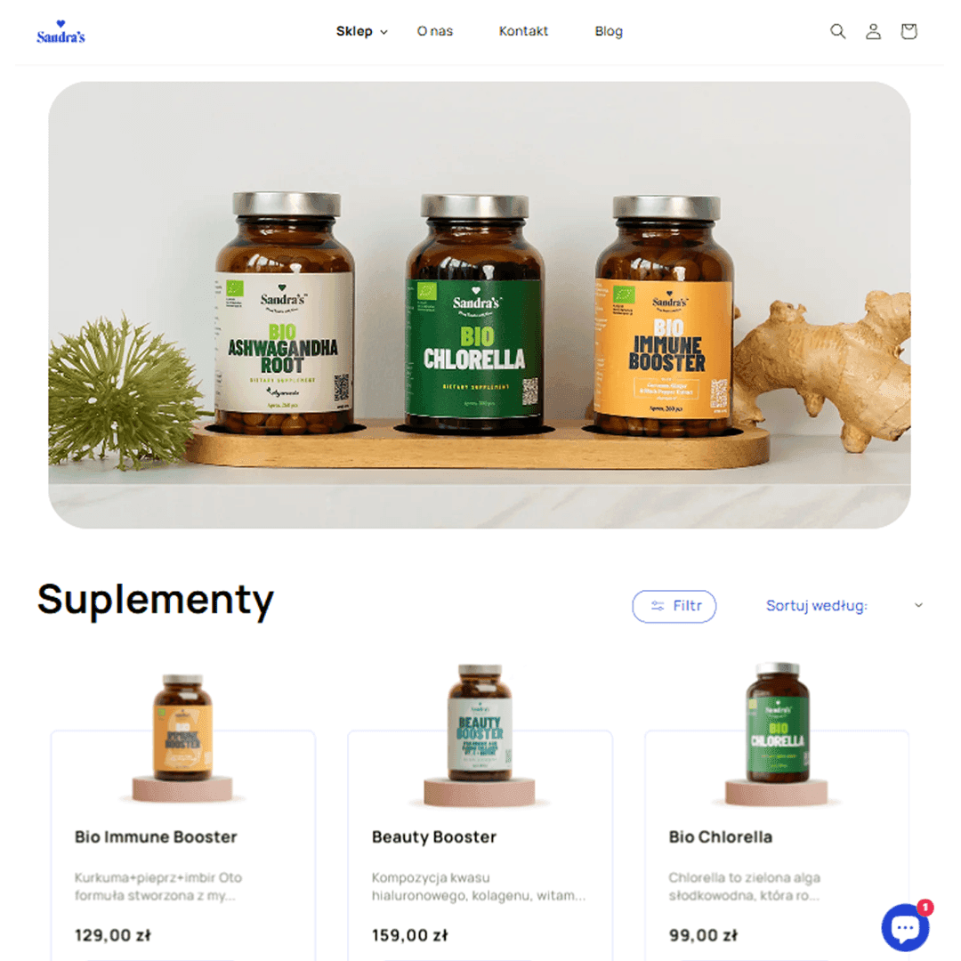 Sklep internetowy dla sandras.fit